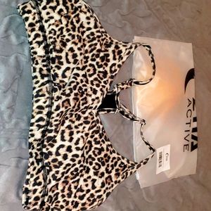 Zyia leopard brilliant mesh bra (L)